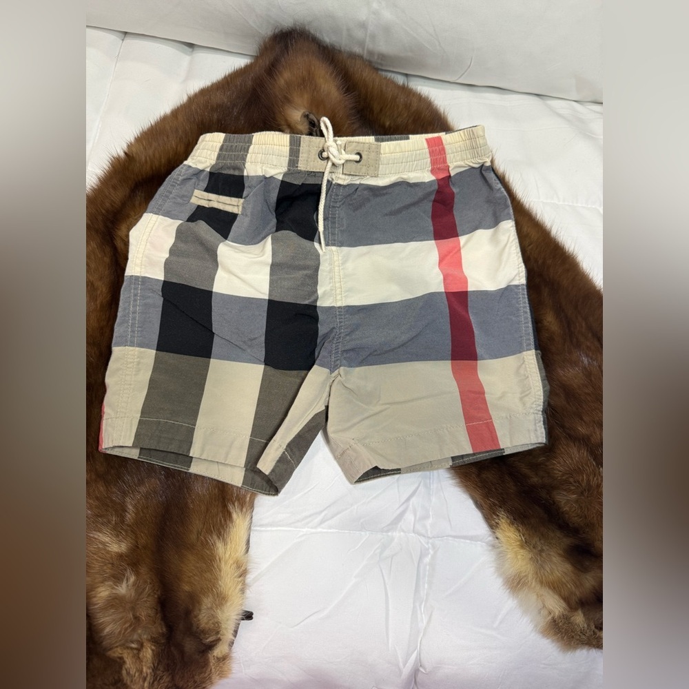 Burberry Checkered Shorts with Drawstring